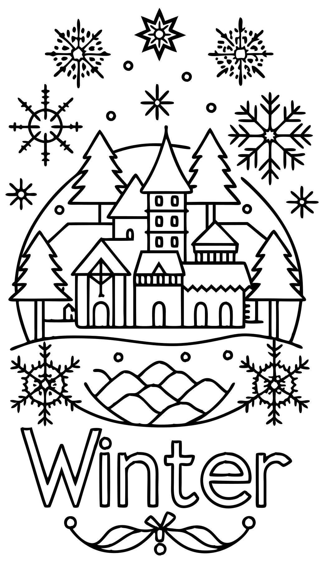 adult coloring pages winter